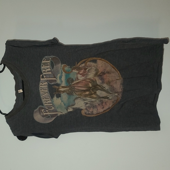 Rare spell forever free tee charcoal gray S designs and the gypsy collective top - Picture 11 of 16